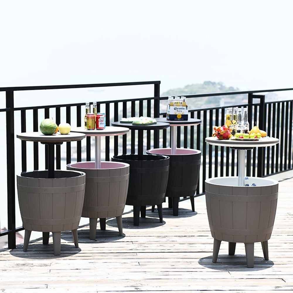 Стол пластиковый мини-бар Tagliamento Nova Cool Bar, белый, тортора