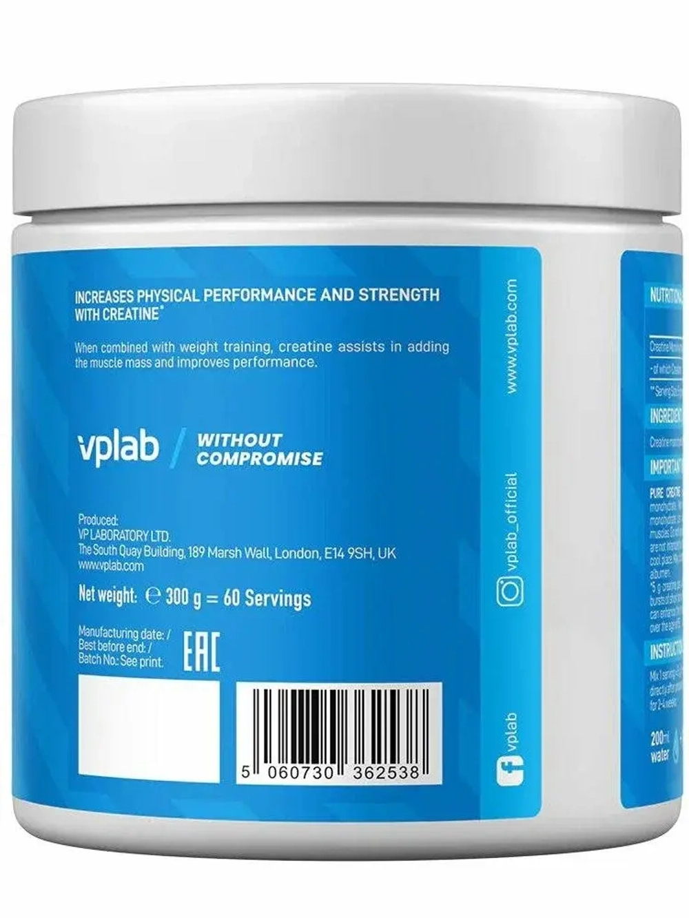 Креатин VPLab Pure Creatine 300 г без вкуса