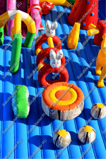 Большая площадка с высокой горкой "Дино-городок", 15*15*6 м