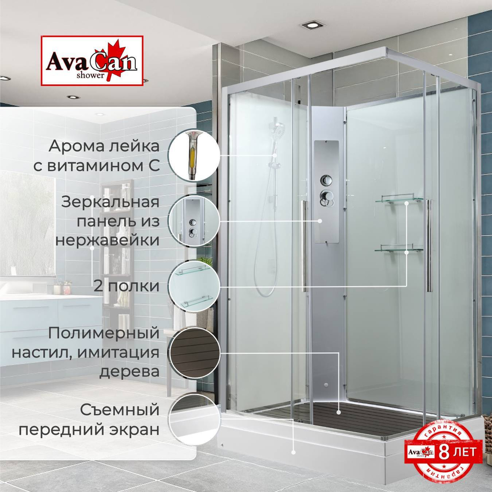 Душевая кабина AvaCan K2012N без крыши