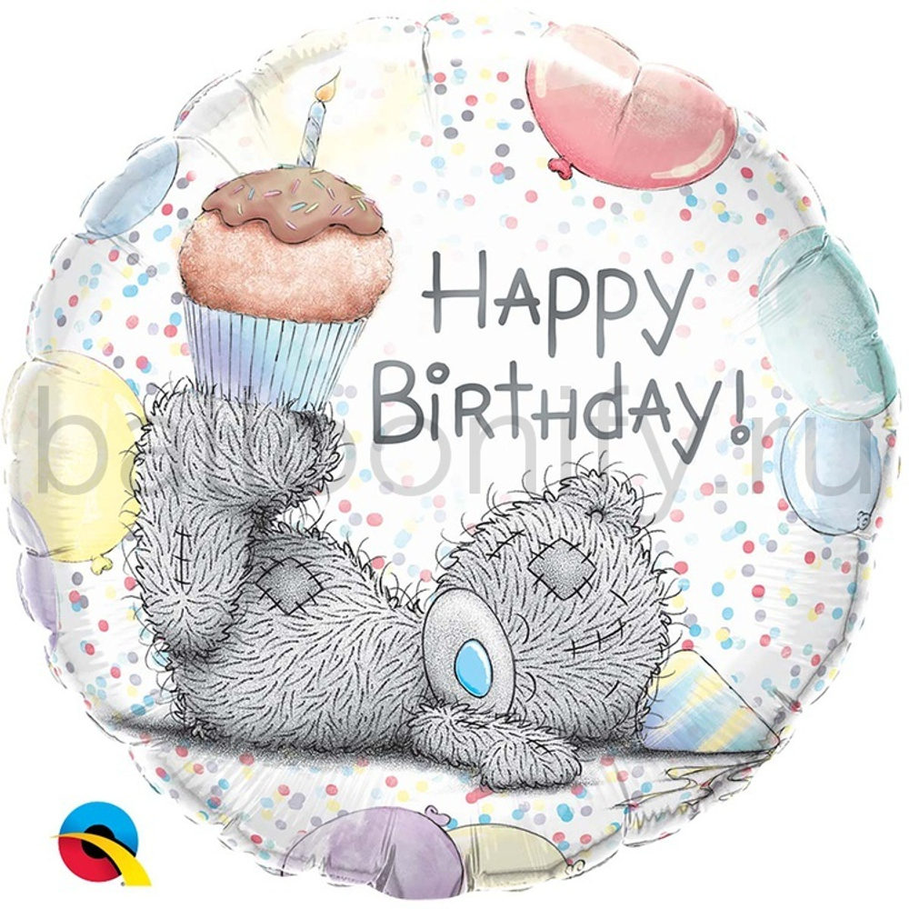 Фольгированная фигура, круг, Me To You HB Мишка Тедди Кекс,18"/46СМ