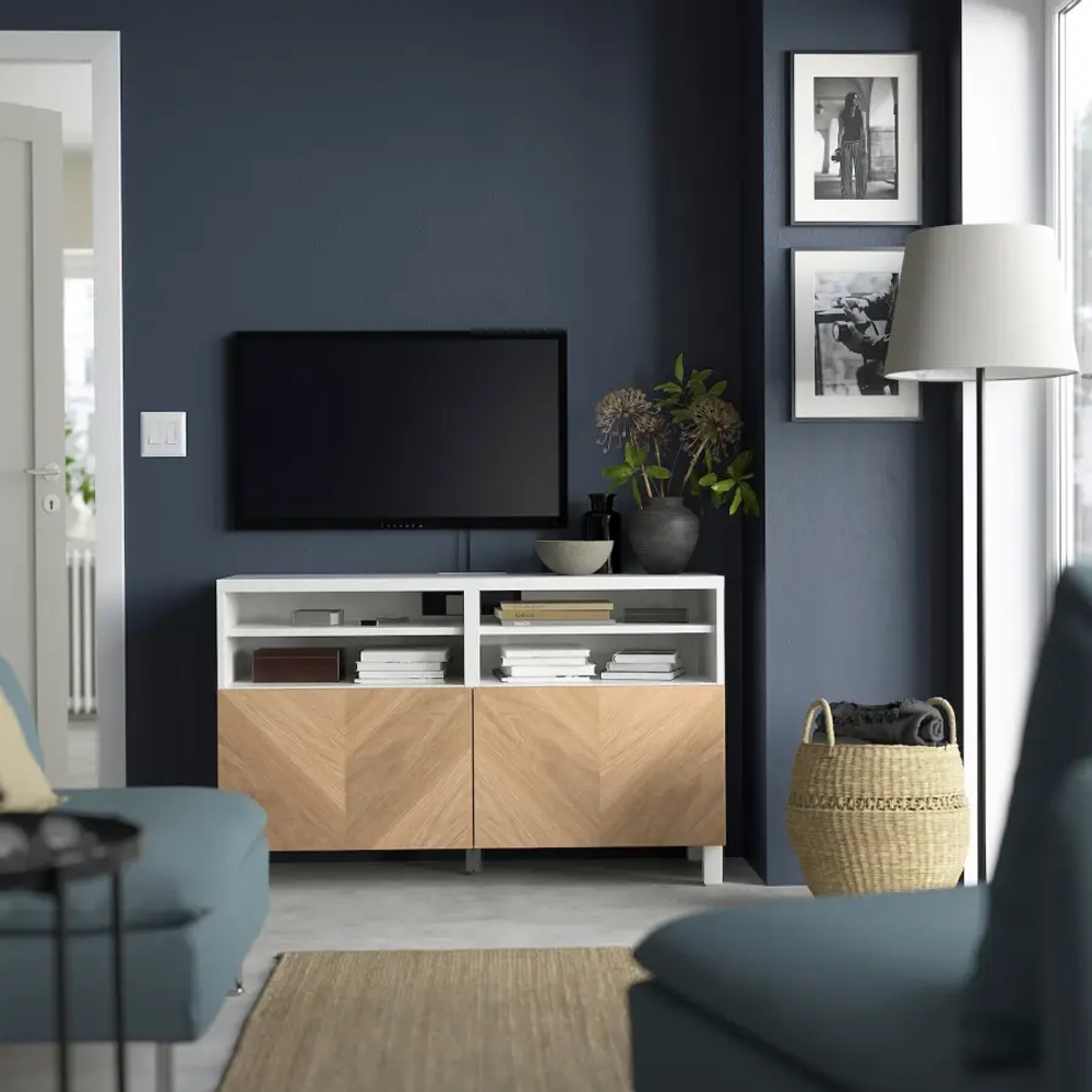 Тумба под ТВ - IKEA BESTÅ, 120x42x74 см, белый, Бесто, ИКЕА