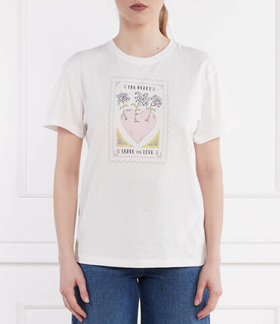 Футболка PINK HEART TWINSET - белый(241TT2412)