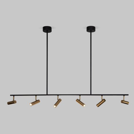 Подвесная светодиодная люстра Eurosvet Epiphania 20252/6 LED черный/латунь