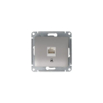 GLOSSA РОЗЕТКА компьютерная RJ45 кат. 5e, механизм, ПЛАТИНА