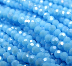 БШН019ДС4 Хрустальные бусины "32 грани", ярко-голубой AB непрозрачный, 4 мм, кол-во: 95-100 шт.