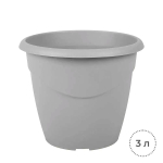 Горшок цветочный EDA 3 л, диаметр 20 см, светло-серый