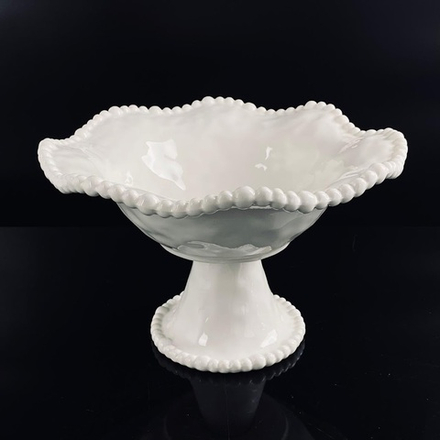Lenardi 305-246 Фруктовница 25,5см МАРИНЕТ на ножке в под.уп.(х6)Фарфор