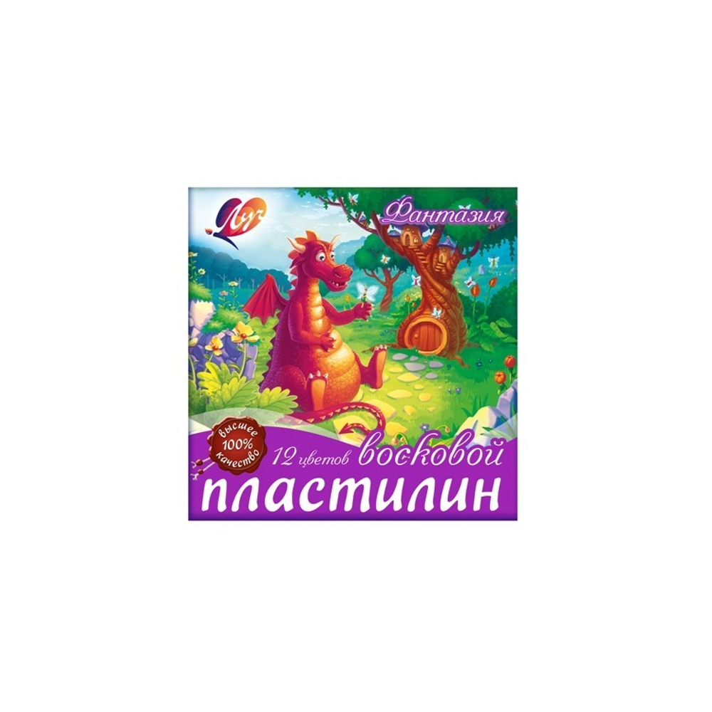 Пластилин 12цв. восковой Луч мягкий Фантазия п/уп. 25С 1523-08