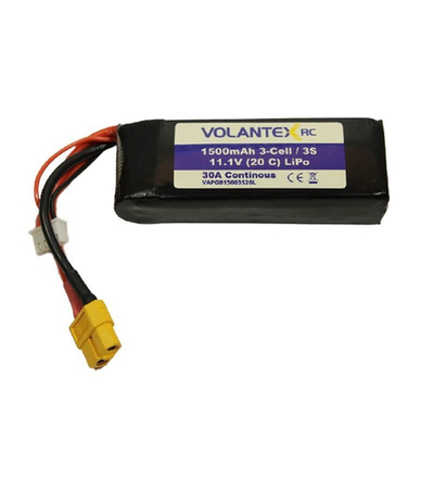 Аккумулятор Li-Po 1500mAh, 11,1V XT60 для самолета Volantex RC Trainstar Epoch