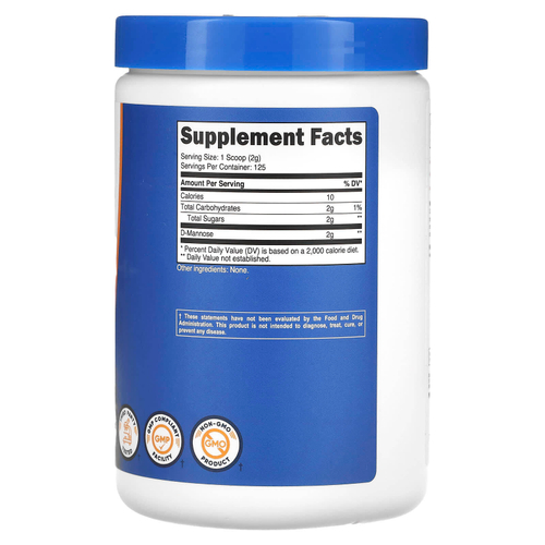 Nutricost, D-манноза, без добавок, 250 г (8,9 унции)