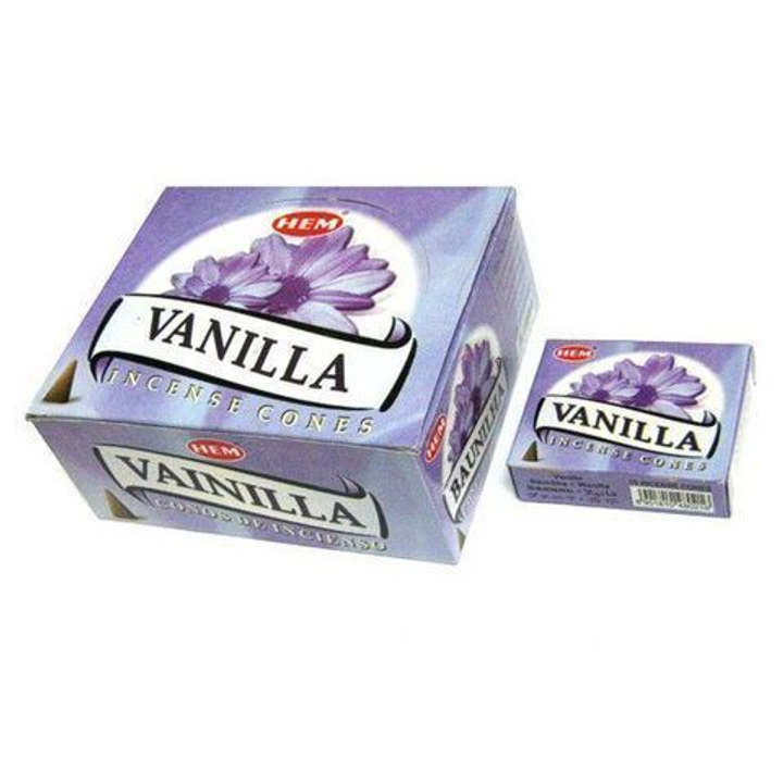 HEM Vanilla Благовоние-конус Ваниль, 10 шт