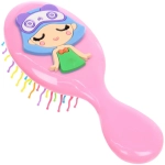 Расчёска массажная детская «Little darling», Милая Аннет, цвет нежно - розовый, разноцветные зубчики, 13,8*6см (пакет с подвесом)●