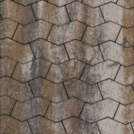 Тротуарная плитка S-ФОРМА - Листопад гладкий Песчаник