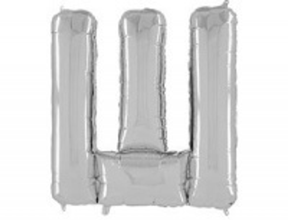 Г 26"/66 см Буква Серебро (Silver), "Ш", 1 шт. в упаковке