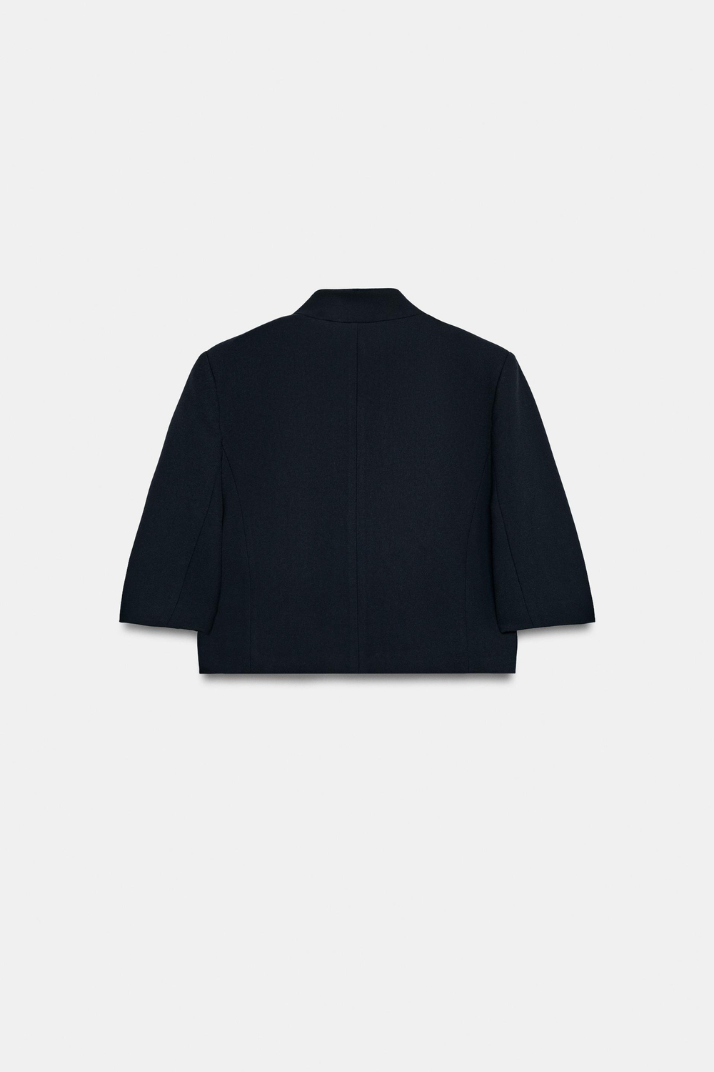 ZARA УКОРОЧЕННЫЙ БЛЕЙЗЕР С КОРОТКИМИ РУКАВАМИ — ZW COLLECTION, МОРСКОЙ СИНИЙ