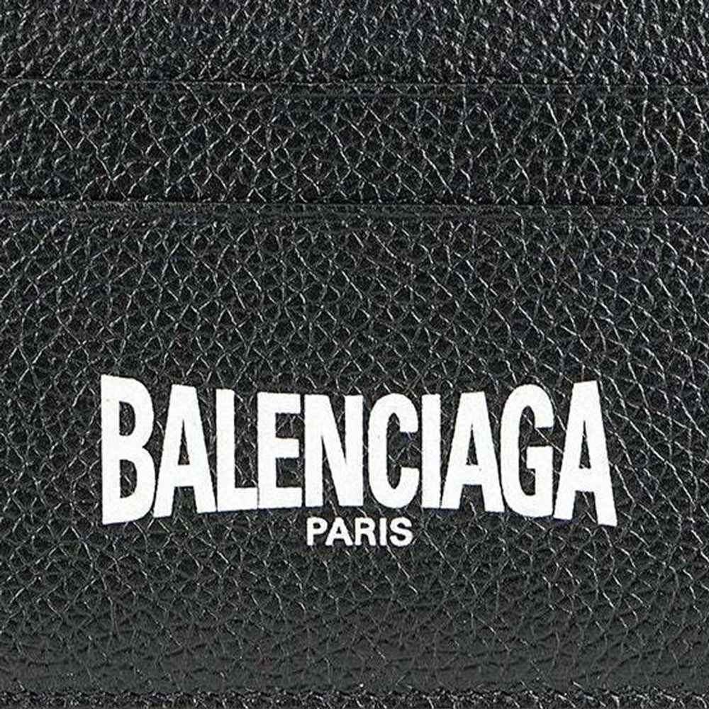 Balenciaga Foldable Cow Leather Wallet Men"s Black