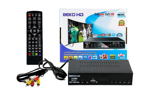 Приставка HD BEKO, DVB-002, эфирная, прием DVB-T/T2