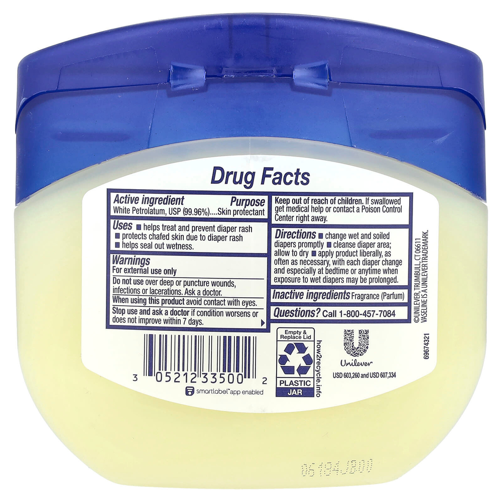 Vaseline, Мазь для защиты детской кожи Baby Healing Jelly, 368 г