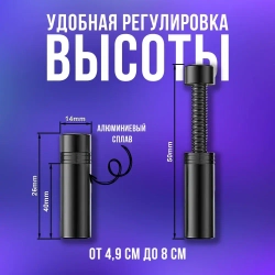 Подставка держатель для видеокарты, кронштейн с регулируемой высотой 49-80 мм, черный