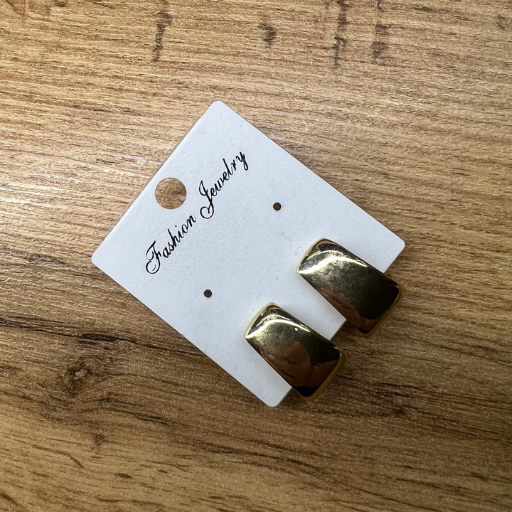 Клипсы Пластина трапециевидная металл золотистый