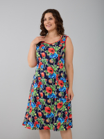 Платье П-012/тсиний-маки