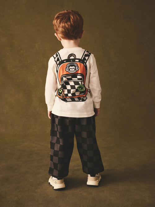 Лонгслив и брюки в комплекте для мальчика Next B84-717, Белый, Серый