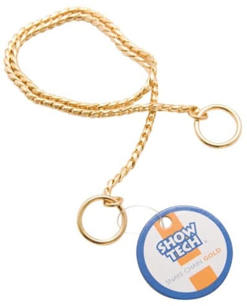 SHOW TECH металлическая шоу цепочка-кобра 45 см х 3 мм золотая SHOW TECH металлическая шоу цепочка-кобра 45 см х 3 мм золотая