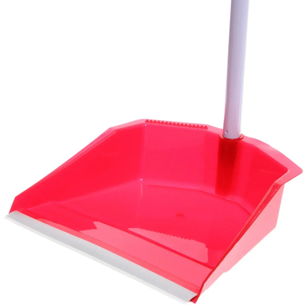 Набор для уборки, щетка для пола с совком красный