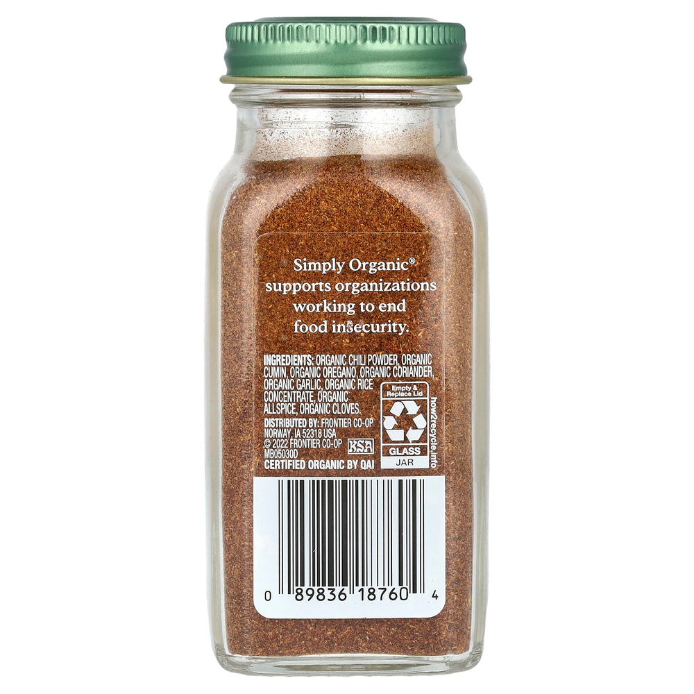 Simply Organic, Порошок чили, 2.89 унций (82 г)
