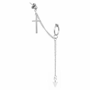 Серьга Гвоздик шип с крестом