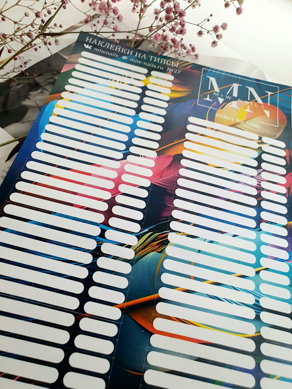 Наклейки на типсы MIW NAILS №27