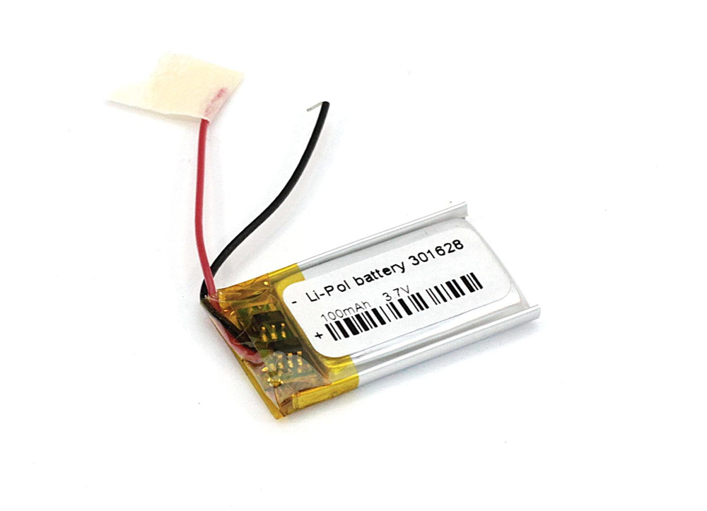Аккумулятор Li-Pol (батарея) 3*16*28мм 2pin 3.7V/100mAh