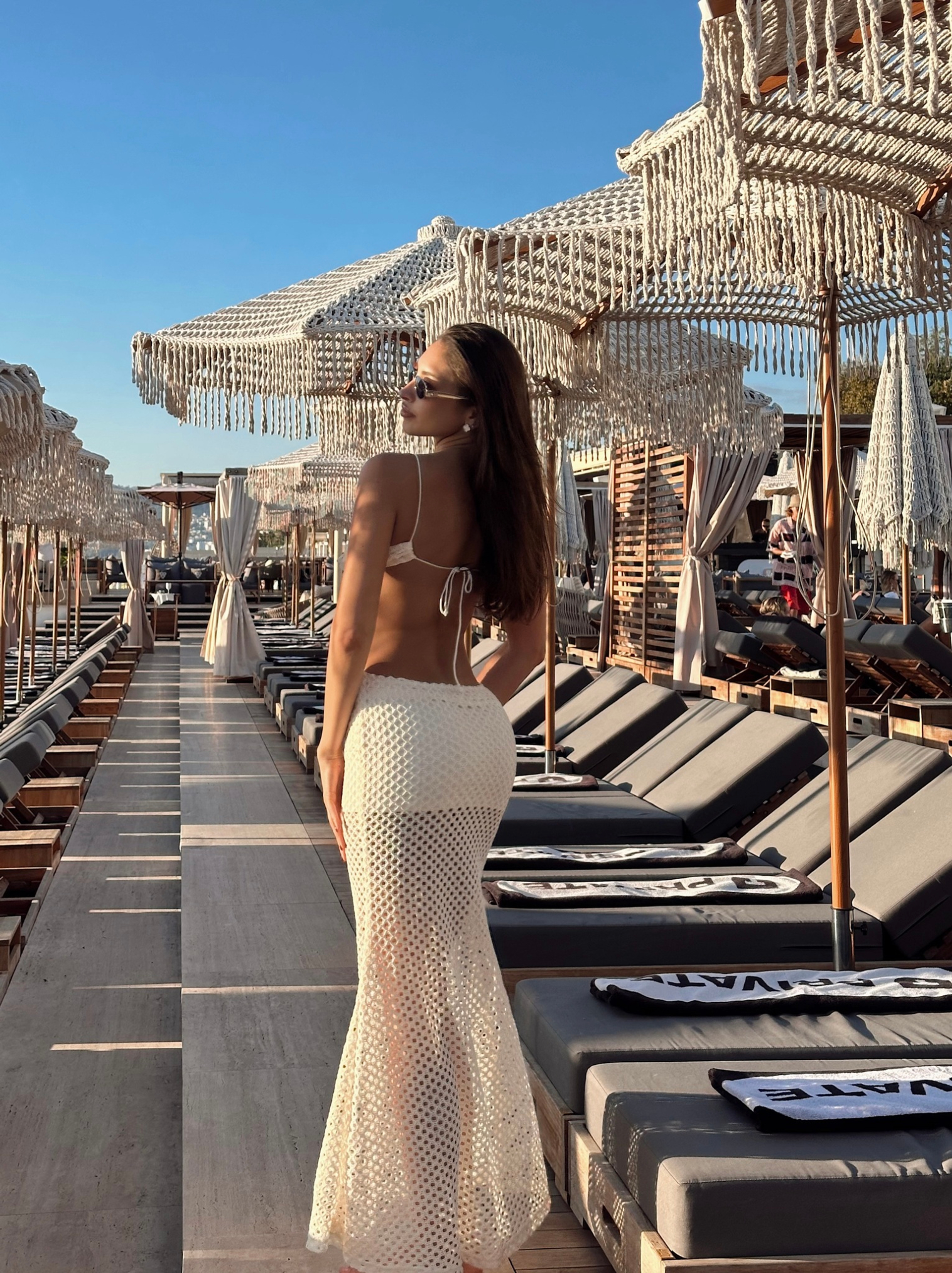 Платье макси молочное КЭНДИ пошив