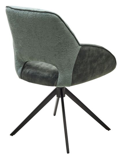 Стул BERRIES 360 град., Зеленый Loris-39, велюр/темно-зеленый 7525-156, велюр/ черный каркас