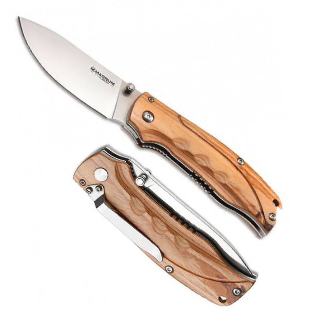 BK01MB700 Pakka Hunter - склад. нож, дерев. рук-ть, сталь 440B