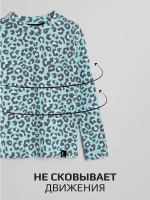 Лонгслив базовый для девочки с принтом