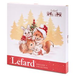 ТАРЕЛКА ЗАКУСОЧНАЯ LEFARD "ЕЛКА" 19 СМ КРАСНАЯ (КОР=18ШТ.)