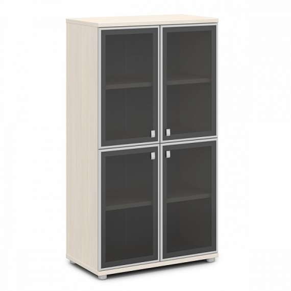 Шкаф со стеклом в алюминиевом профиле средний 820х440х1490 V-669