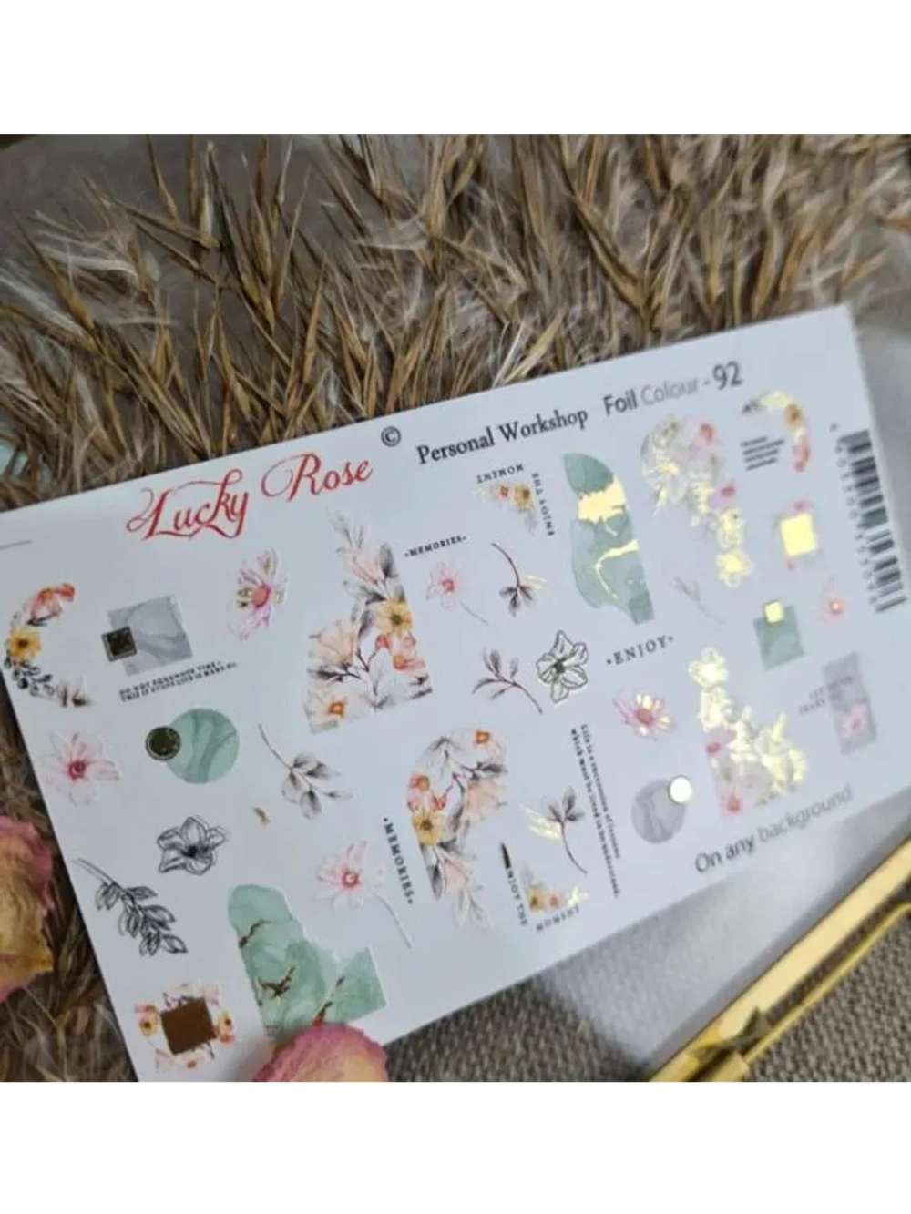 Набор слайдеры 2шт Lucky Rose. Foil 091, 092