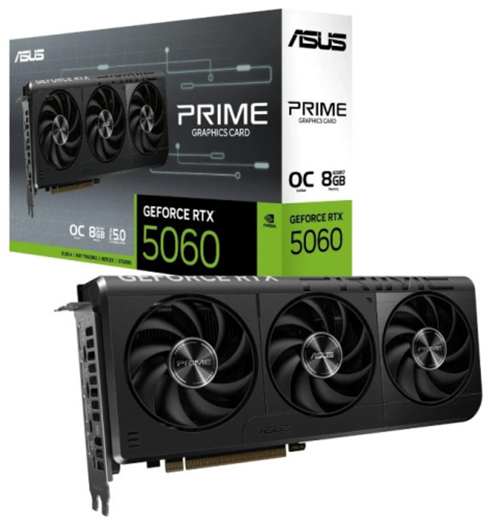 Видеокарта ASUS GeForce RTX 5060 PRIME OC (PRIME-RTX5060-O8G)