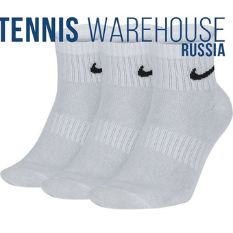 Теннисные носки Nike Everyday Cotton Cushioned Ankle 3P - белый