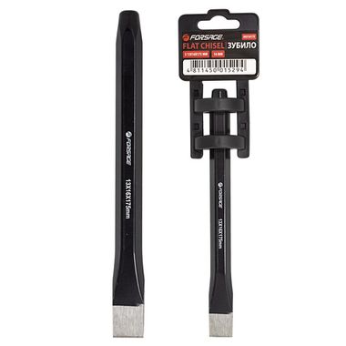 Зубило с шестигранным основанием 16мм (L-175мм),на пластиковом держателе Forsage F-60316175