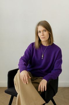 Джемпер Л.Т., 100% шерсть ягнёнка, цвет галактика.