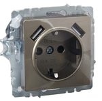 Розетка с заземлением  IEK BR-R14-16-U21-D31-K37
