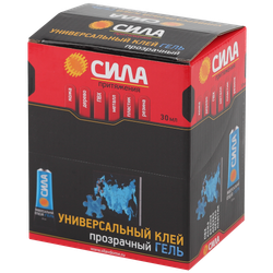 Клей СИЛА SGTB-30 универсальный гель прозрачный туба 30 мл | Сила