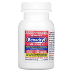 Benadryl, Allergy, дипенгидрамин гидрохлорид, 25 мг, 100 таблеток