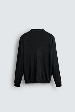 ZARA КАРДИГАН ИЗ 100% ШЕРСТИ, ЧЕРНЫЙ