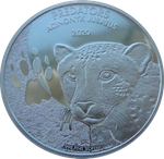 Конго 20 франков 2020 Гепард Хищники BU Серебро