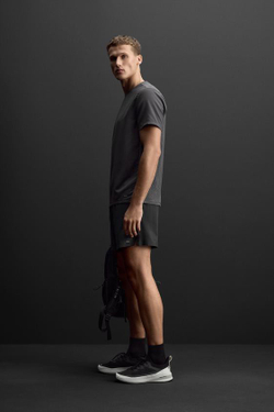 ZARA ЛЕГКАЯ СПОРТИВНАЯ ФУТБОЛКА, АНТРАЦИТОВО-СЕРЫЙ